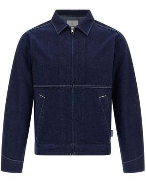 Gramicci Japanese Slub Jeansjacke mit Reißverschluss - Blau