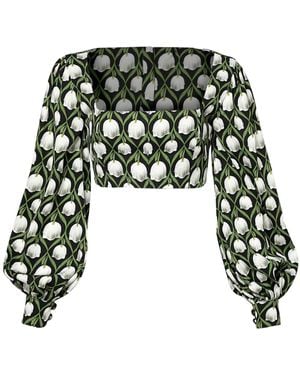 Agua Bendita Haut Pera Perla À Coupe Crop - Noir