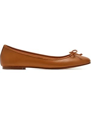 House Of Ballerinas レザー リボン フラットシューズ - ブラウン