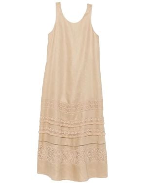 Weekend by Maxmara Lace-Insert Midi Dress - White