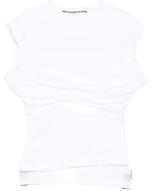 Alexander Wang Twist-Bust Layered Tank - White