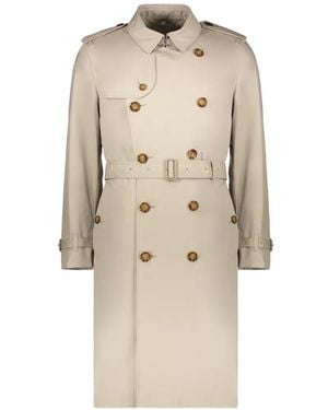 Burberry Trench À Boutonnière Croisée - Natural