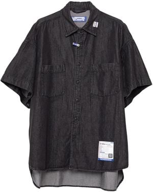 in・stru(men-tal) Patch-Pocket Denim Shirt - Black