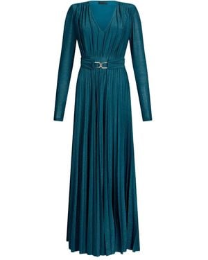 Liu Jo Maxikleid Mit V-Ausschnitt - Blau