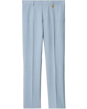 Burberry Wool Tailored Trousers - Blue