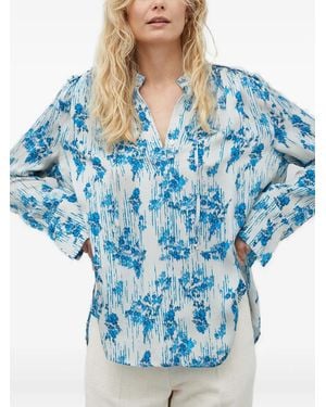 Day Birger et Mikkelsen Floral-Print Blouse - Blue