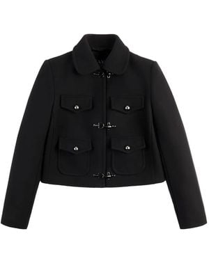 Fay Doppelreihige Military-Jacke - Schwarz