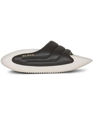 Balmain B-it-puffy Quilted Slides - Black