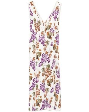 FARM Rio Grape Garden Sleeveless Midi Dress - White