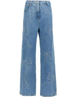 Mach & Mach Jeans Verfraaid Met Kristallen - Blauw