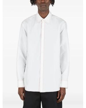 KANGHYUK Contrast-Stitch Shirt - White