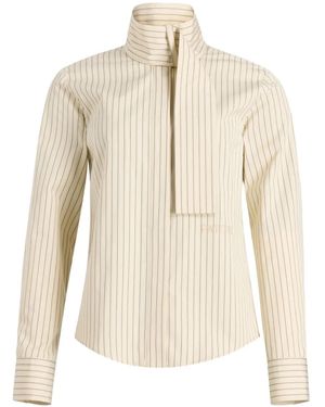 Patou Blouse Rayée À Col Noué - Neutre