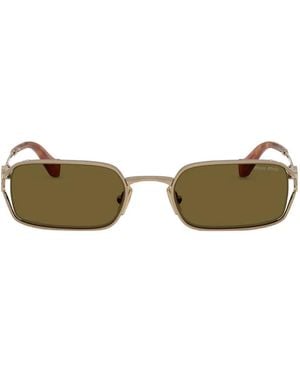 Miu Miu Gafas De Sol Con Montura Rectangular - Verde