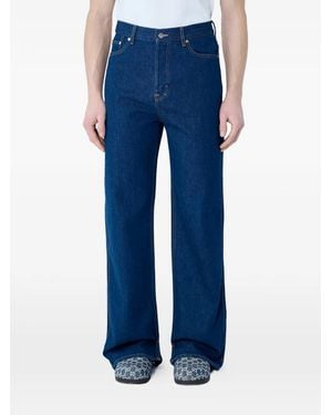 Gucci Weite Jeans Mit Hohem Bund - Blau