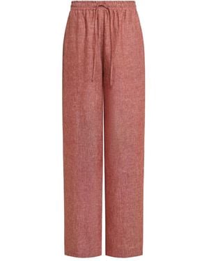 12 STOREEZ Drawstring Linen Pants - Red