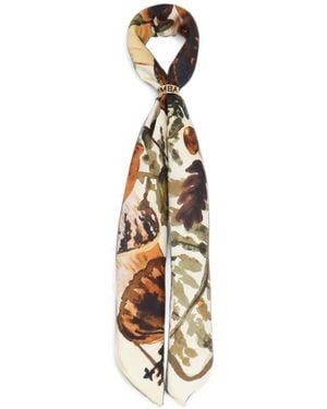 Bimba Y Lola Mushroom Still Life Scarf Charm - Metallic