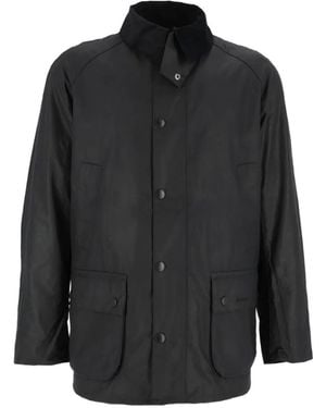 Barbour Veste Ashby À Effet Ciré - Noir