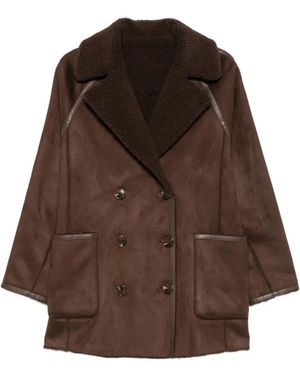 Betta Corradi Manteau Réversible À Boutonnière Croisée - Brown