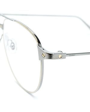 Cartier 'Santos De Cartier' Sonnenbrille - Weiß