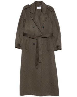 The Dynamis Studio Double-Breasted Belted Coat - Brown