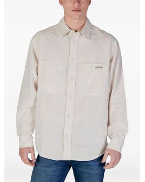 Calvin Klein Relaxed-Fit Button-Down Shirt - White
