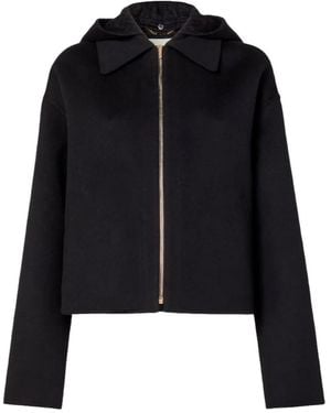 Fendi Hooded Zip-Up Jacket - Black