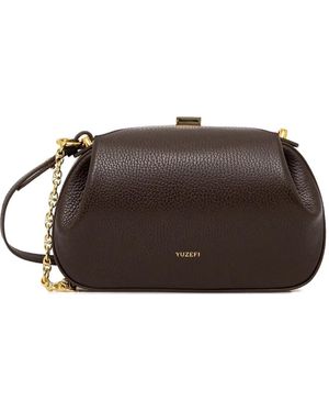 Yuzefi Oyster Clutch Bag - Brown