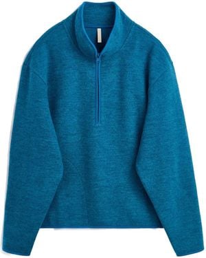 sunflower Sweatshirt mit Reißverschluss - Blau