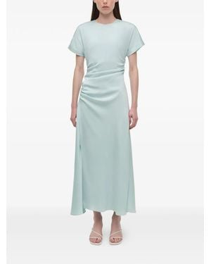 Jonathan Simkhai Marabella Side-Gathered Maxi Dress - Blue