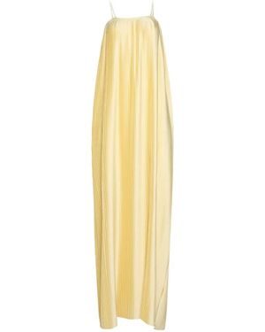 Dima Ayad Spaghetti Strap Pleated Dress - Metallic