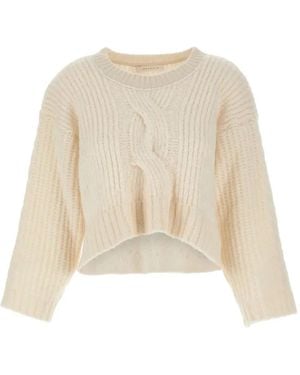 Maurizio Mykonos Openwork Cable-Knit Jumper - Natural