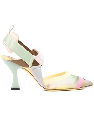 Fendi Colibrì Pumps Aus Mesh - Mettallic
