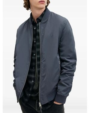 AllSaints Bomberjacke mit Logo-Stickerei - Blau