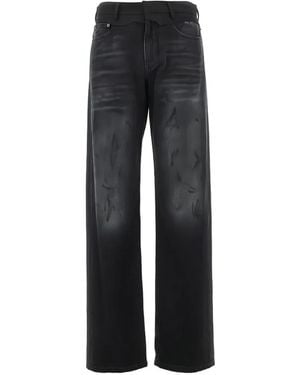 MM6 by Maison Margiela Contrast Waist Jeans - Black