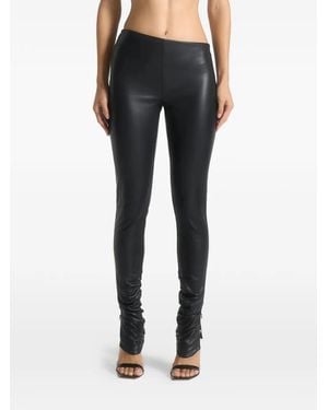 Manière De Voir Clara Asymmetric-Waistband Leggings - Blue