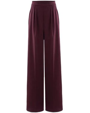 Saiid Kobeisy Pantalon Ample À Design Plissé - Purple