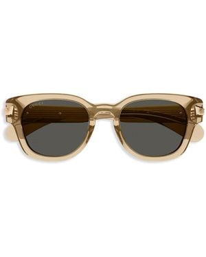 Gucci Round-Frame Sunglasses - Brown