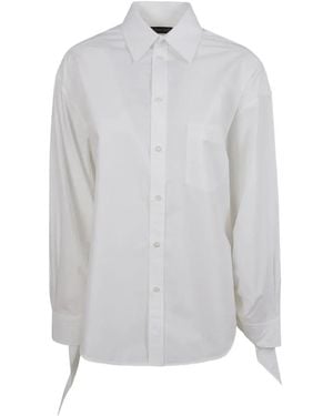 Balenciaga Logo-Embroidered Shirt - White