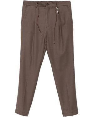 Manuel Ritz Seoul Drawstring Flannel Pants - Gray