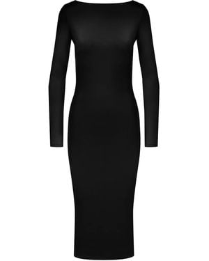 Maison Close 019 Open-Back Midi Dress - Black