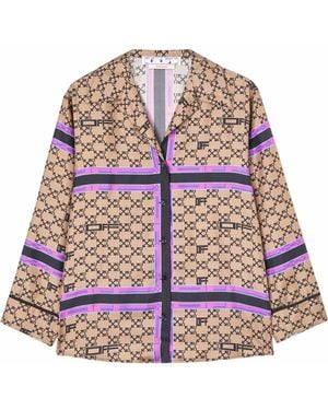 Off-White c/o Virgil Abloh Arrows-Motif Pajama-Style Shirt - Brown