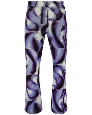 Casella Meyer Allover Trousers - Blue