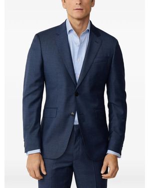 Hackett Sharkskin Wool Suit - Blue
