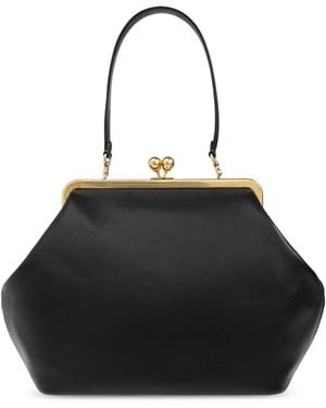 COACH Large Kisslock Frame Clutch Bag - Black