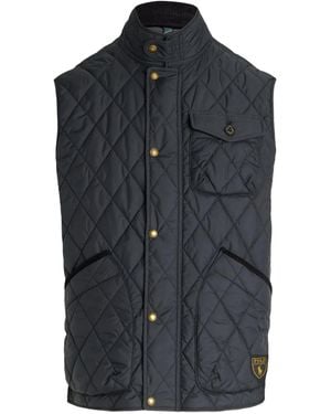 Polo Ralph Lauren Quilted Logo-Patch Gilet - Blue