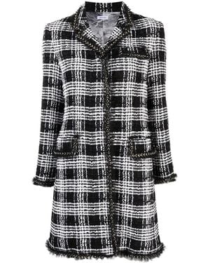 Thom Browne Chesterfield Tweed Midi Dress - Black
