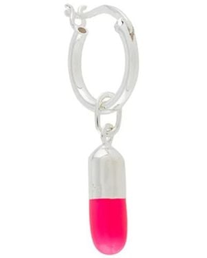 True Rocks Mini Pill Hoop Earring - White