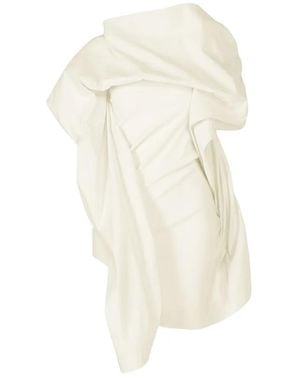 Issey Miyake Draped Asymmetric Top - White