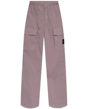 Stone Island 3100020 Stretch Organic Cotton Twill Trousers - Purple