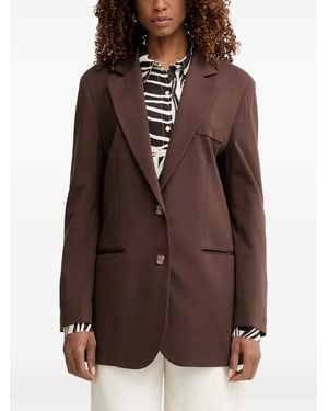 Haveone Blazer À Simple Boutonnage - Brown